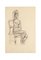 Nu - Dessin Original au Crayon par Jeanne Daour - Milieu 1900, 20ème Siècle 2