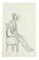 Nude - Original Pencil Drawing by Jeanne Daour - 1940 1940 1