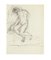 Seated Nude - Original Pencil Drawing by Jeanne Daour - 1950s 1950s 1