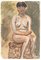 Nude - Mixed Media on Paper by J.-R. Delpech - 1942 1942, Image 1