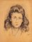 Female Portrait - Pencil and Charcoal on Paper by J. Dreyfus-Stern - 1940s 1940s, Image 1