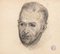 Portrait Mâle - Dessin au crayon et Fusain sur Papier par Paul Garin - 1950s 1950s 1