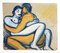 Pareja - Dibujo original en técnica mixta - 1940 ca. Ca. 1940, Imagen 1