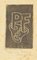 Ex Libris - PF - Original grabado sobre madera de M. Fingesten - principios de 1900 principios de 1900, Imagen 1