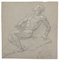Figure of Man - Original Drawing in Pencil and White Lead - 19th Century 19th Century 1