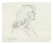 Portrait - Original Bleistift Zeichnung von S. Goldberg - Mid 20th Century Mid 20th Century 1