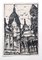 Basilika des Heiligsten Herzens von Paris - Originalzeichnung - ca. 1950 Ca. 1950 1