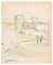 Landscape - Original Bleistift und Aquarell von EC Jodelet - Mid 20th Century Mid 20th Century 1