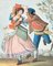 The Dance - Tinta original y acuarela de Unknown Artist, siglo XIX, siglo XIX, Imagen 1