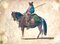 A Cowboy on the Horse - Encre et Aquarelle par C. Coleman - Fin 1800 Fin 19ème Siècle 1