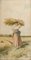 Landwirte mit Bündel von Spikes - Paar Aquarelle auf Papier - 1892 1892 2