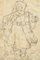 Figure - Pencil Drawing by Gabriele Galantara - Early 20th Century Early 20th Century, Image 2
