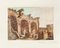 Acquaforte originale acquerellata - XIX secolo. Basilica of Constantine - Incisione originale acquerellata a mano - XIX secolo, Immagine 1