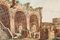 Acquaforte originale acquerellata - XIX secolo. Basilica of Constantine - Incisione originale acquerellata a mano - XIX secolo, Immagine 2