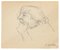 Portrait - Dessin Original au Crayon et à l'Encre par S. Goldberg - Milieu 20ème Siècle 20ème Siècle 1