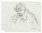 Retrato - Lápiz de dibujo original de S. Goldberg - Mid-Century Mid-Century, siglo XX, Imagen 1
