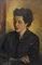 Thinking Woman - Original Oil on Panel par Leo Guida - 1951 1951 1