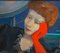 La Nobildonna - Il Guanto Rosso (Noblewoman - The Red Glove) - Huile sur Toile 1947 1