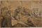 Rome, The Countryside- Original China Ink Drawing by Jan Pieter Verdussen - 1742 1742 1