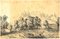 Rome, The Countryside- Original China Ink Drawing by Jan Pieter Verdussen - 1742 1742 1
