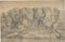Bancs du Tibre - Rome - Dessin à l'Encre et à l'Aquarelle d'Origine 1742 1742 1