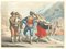 Escenario de géneros / Rome 1800 - Litografías y acuarelas - Mid-Century Mid-Century de 1800, Imagen 4