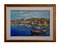 View f Porto S. Stefano (Italy) - Original Oil on Canvas by Luciano Sacco 1990s 1