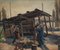 Roger Descombes, Les travaux avancent, óleo sobre lienzo, Enmarcado, Imagen 1