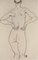 Litografia originale Weiblicher Rückenakt di Egon Schiele, 1990, Immagine 1