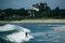 Rhode Island Surfers Oversize C Print Framed in White by Slim Aarons, Image 1