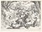 Hunting Scene - Original Etching by Antonio Tempesta - Early 17th Century Early 17th Century 1