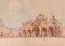 View of Piazza San Marco, Venice - Original Watercolor by N. Cipriani Early 20th Century 1