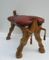 Geschnitzte Vintage Kamel Fußhocker, 3er Set 10