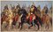 Bataille, Chevaliers sur Chevaux - Encre de Chine Original et Aquarelle par T. Fort - 1840s 1840s 1