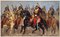 Battle, Knights on Horses - Original China Tinte und Aquarell von T. Fort - 1840er 1840er 4