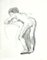 Nude - Original Charcoal and Watercolor Drawing - Mid 20th Century Mid 20th Century 1