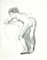 Nude - Original Charcoal and Watercolor Drawing - Mid 20th Century Mid 20th Century, Image 1