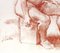 Pregnancy - Original Sanguine Drawing by Jean Carton - Mid 20th Century mid 20th century 2