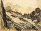Mountaint - Original Charcoal Drawing by Jean Chapin - Early 1900 Early 1900, Image 1