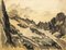 Mountaint - Original Charcoal Drawing by Jean Chapin - Early 1900 Early 1900, Immagine 1