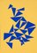 Triángulos en amarillo - Serigrafía original de Lia Drei - años 70 1970 ca., Imagen 1