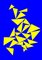Triangles on Blue - Serigrafía original de Lia Drei - 1970 ca. 1970 ca., Imagen 1