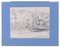 Le Canot - Dessin au Fusain Original sur Papier et G. Bruelle 1874 1