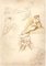 Studi su figure femminili - Disegno originale ad inchiostro di Anonimo, Italia, primo semestre XIX secolo, Italia, Immagine 1