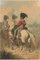 Kavallerie - Original China Tinte und Aquarell von Theodore Fort - 1844 1844 1