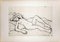 Lying Nude Woman - Original Lithograph by Felice Casorati - 1946 1946 1