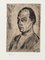 Portrait - Original Etching on Paper by Giuseppe Viviani - 20th Century 20th Century 1