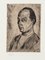 Portrait - Original Etching on Paper by Giuseppe Viviani - 20th Century 20th Century, Image 1
