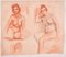 Studies for Female Nudes - Original Bleistiftzeichnung von D. Ginsbourg - 1918 1918 1