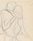 Winged Figure - Dibujo original a lápiz de J. Bodley - 1940 1940, Imagen 2